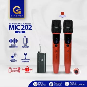 G POWER Microphone Mikrophone 202 PRO Mic Karaoke Meeting Professional Mic Wireless Charger