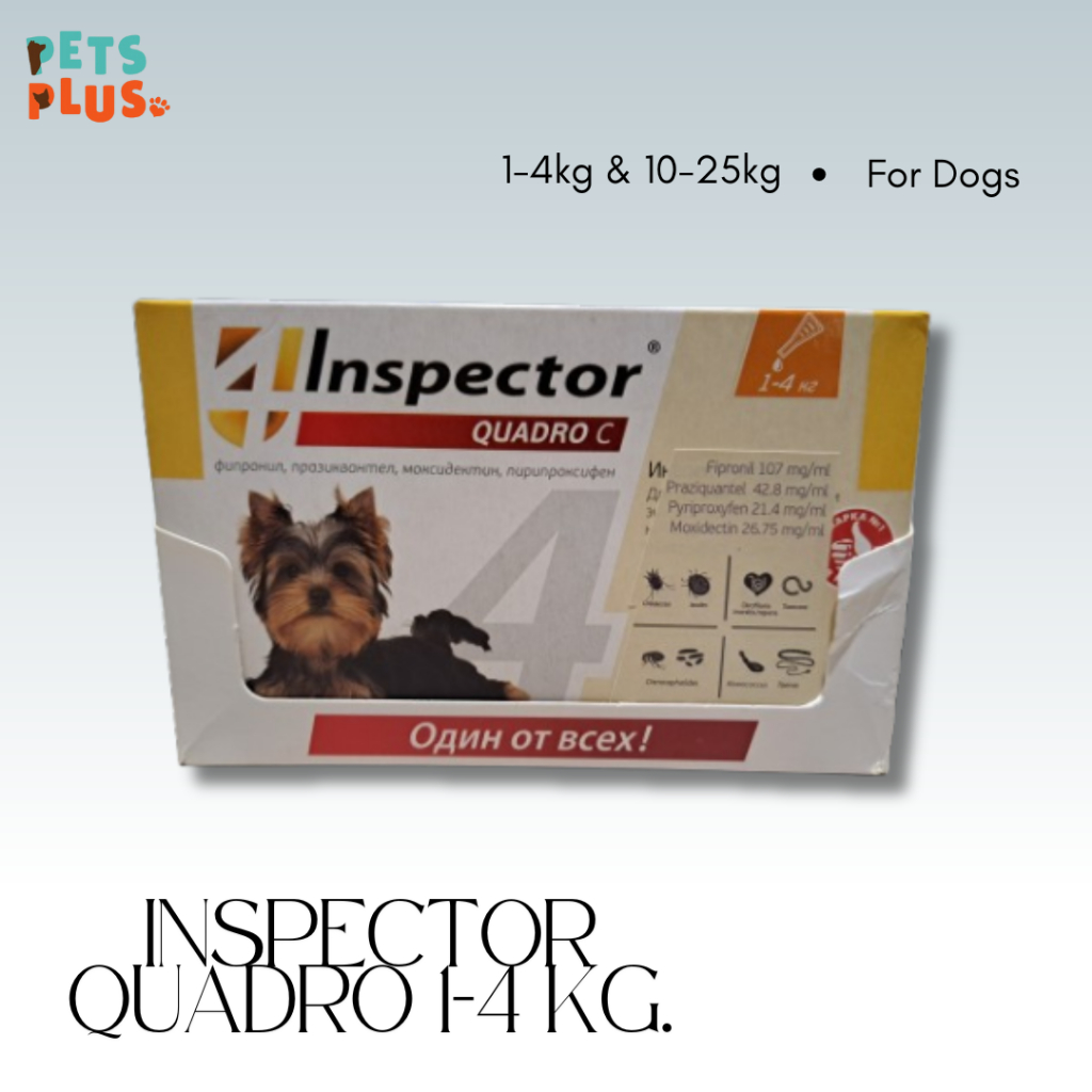 Jual Inspector Quadro Spot-On C For Dog (obat tetes kutu anjing ...