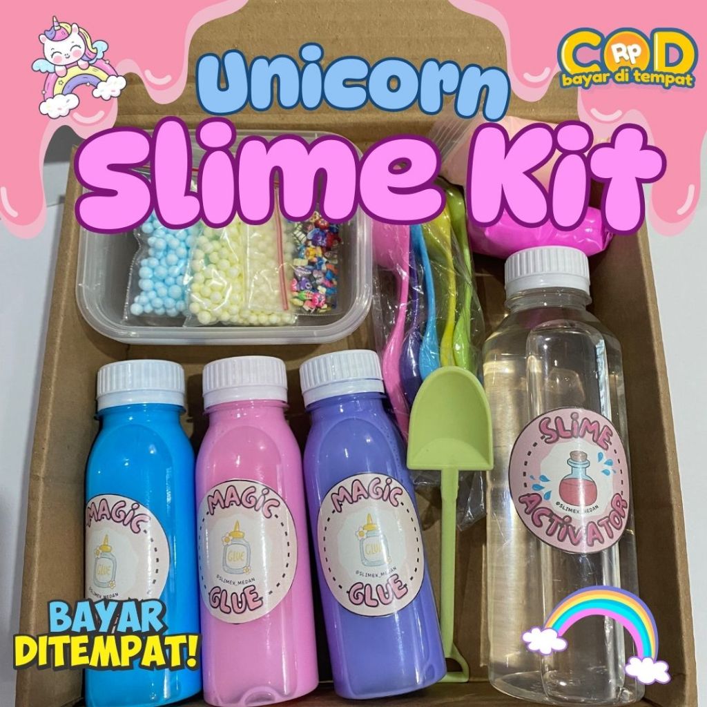 Jual [COD] UNICORN SLIME KIT BY SLIMEX_MEDAN || SLIME KIT ANTI GAGAL ...