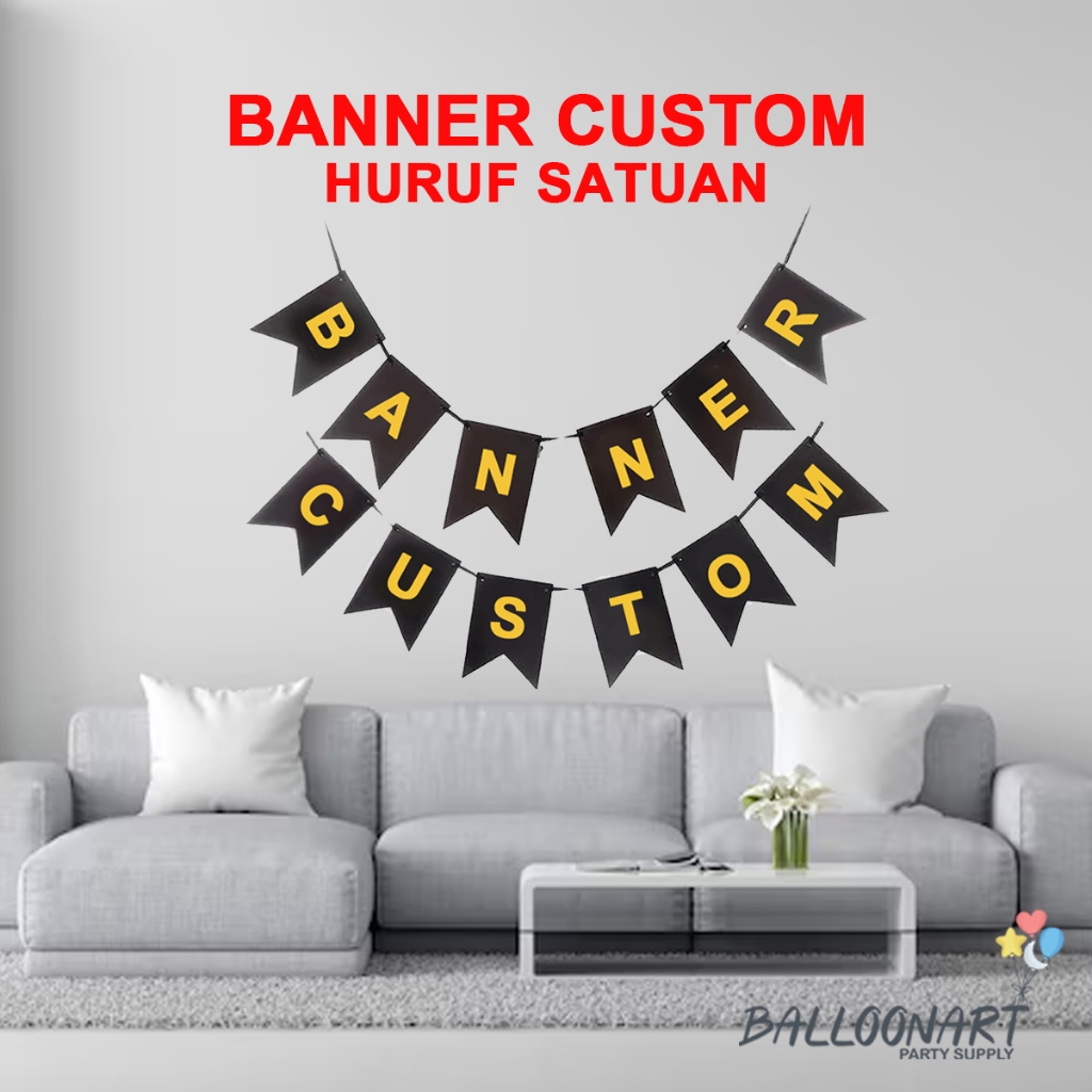 Jual Banner Flag Custom Nama Satuan/Bunting Flag/Banner Khitanan/Aqiqah ...