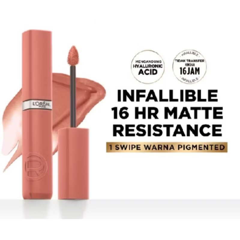 Jual L’Oreal Infallible le matte resistance tahan 16 jam | Shopee Indonesia