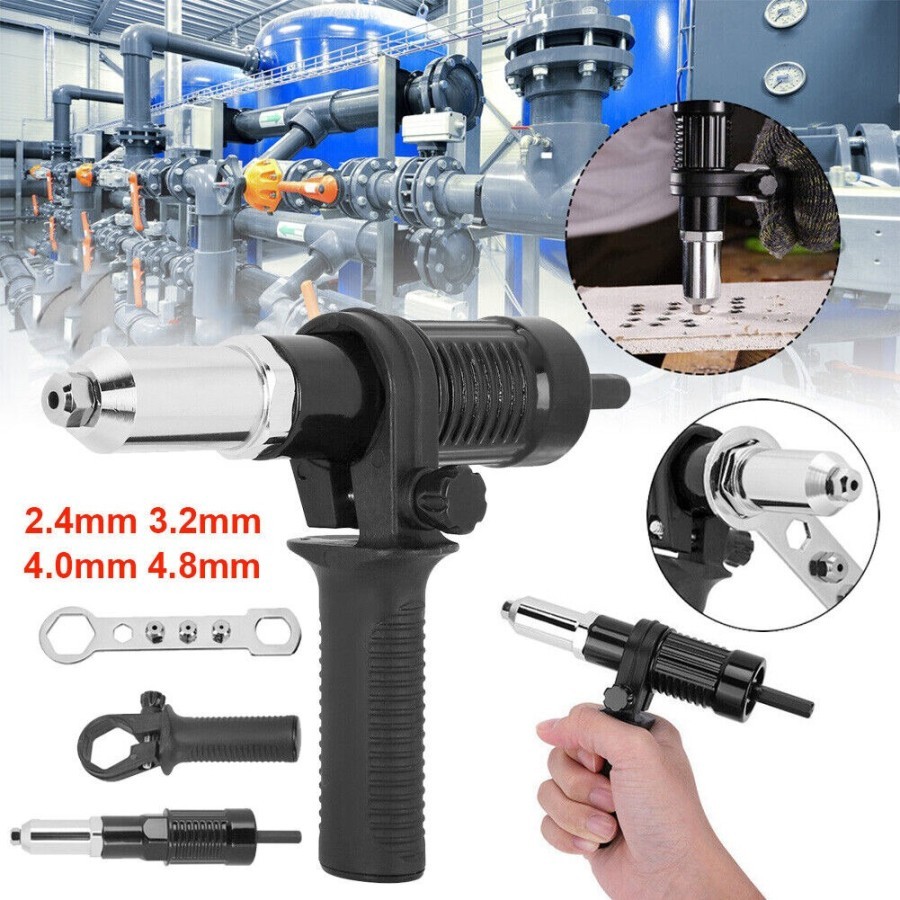 Jual RIVET GUN ADAPTER CORDLESS DRILL ADAPTOR MESIN BOR UNTUK PAKU ...