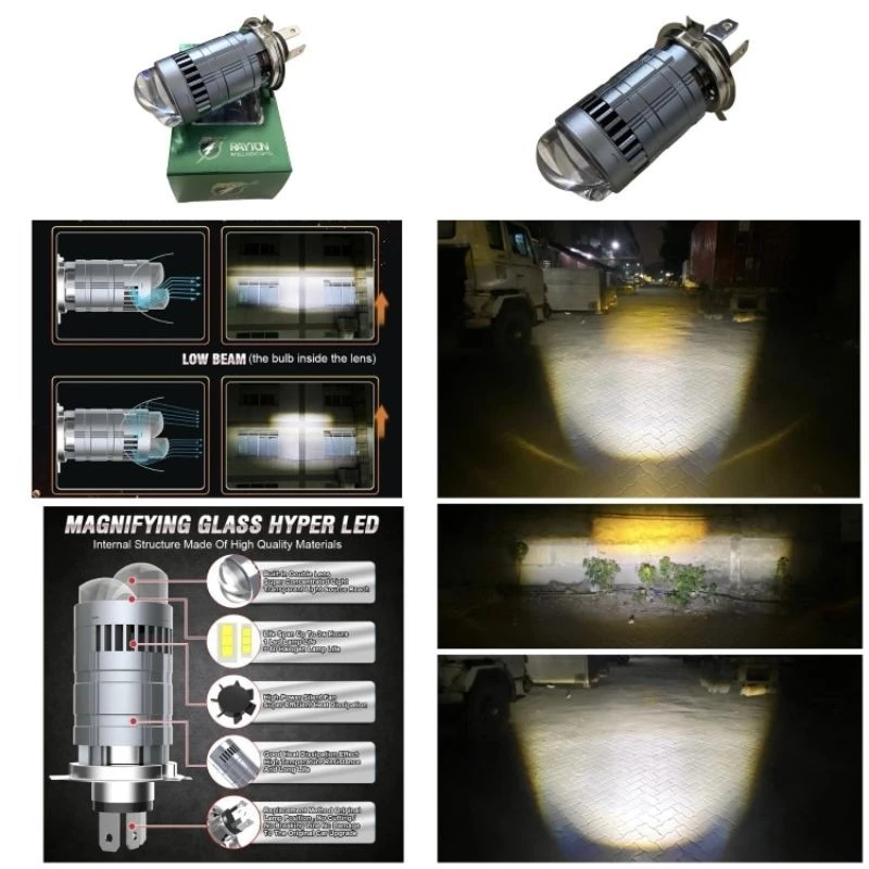 Jual Lampu Utama H4 Dual Laser Led Rayton RTD M01F-SG 45 Watt RAYTON ...
