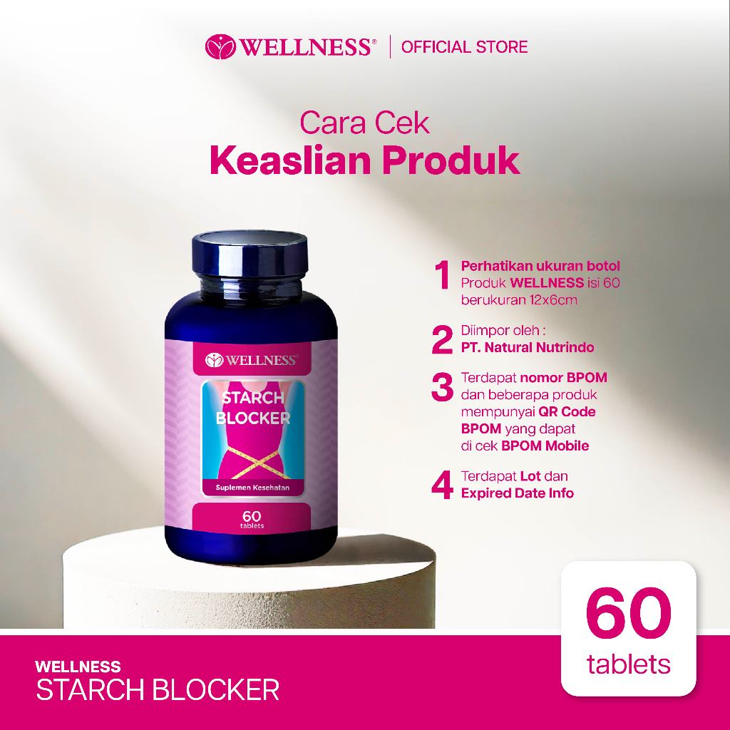 Jual Wellness Starch Blocker - 60 Tablets | Shopee Indonesia