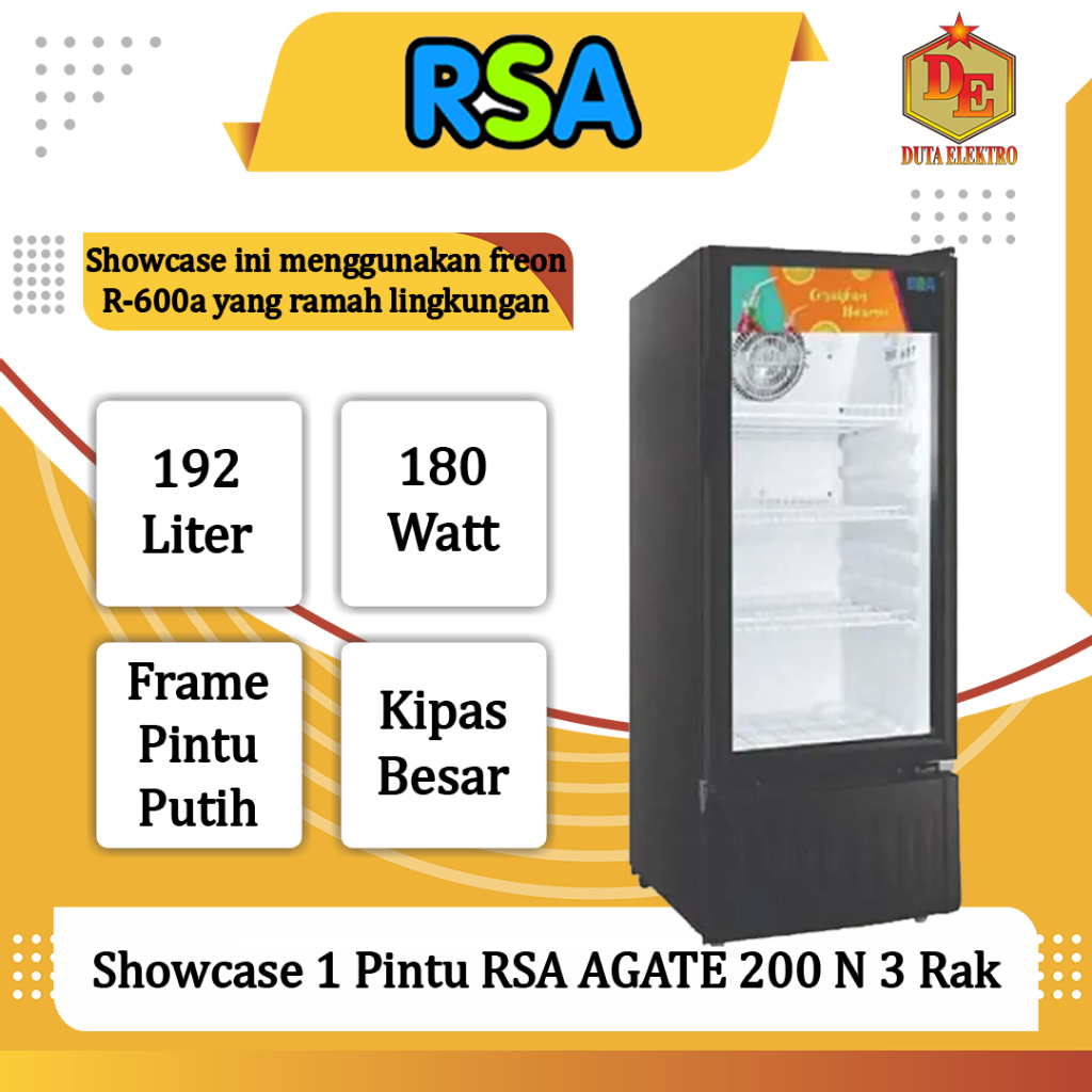 Jual Showcase 1 Pintu RSA AGATE 200 N 3 Rak | Shopee Indonesia