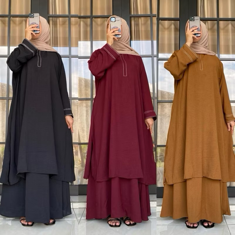 Jual FATIMAH SET ROK ONE SET CRINGKEL AIRFLOW | Shopee Indonesia