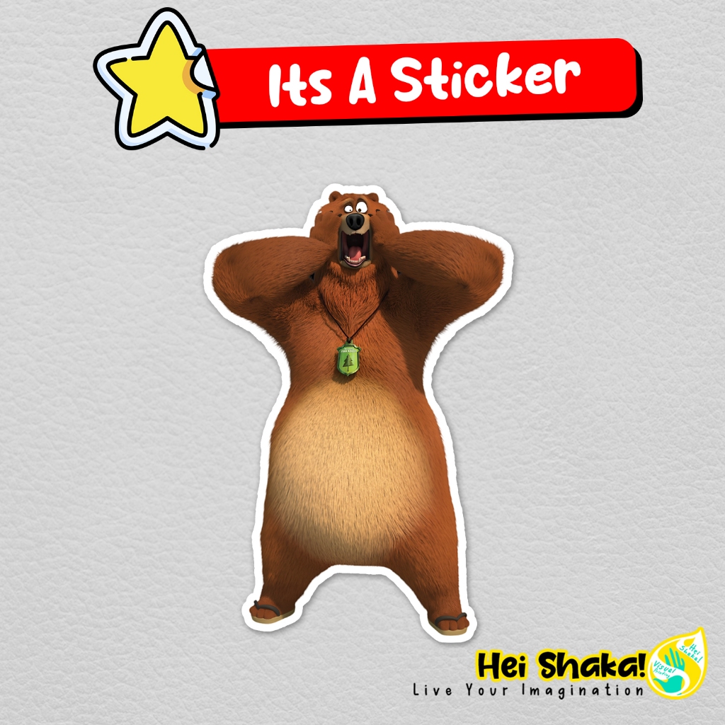 Jual Stiker Grizzy and the lemmings Grizz Sticker Kartun Vinyl Anti Air