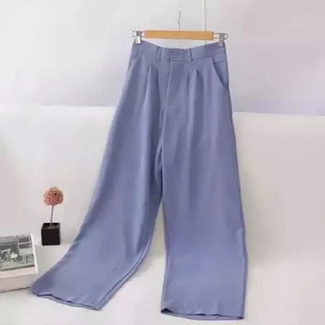 FEFE Celana Highwaist Loose Pants Trousers Celana Wanita Anti Kusut Kulot JUMBO Polyester