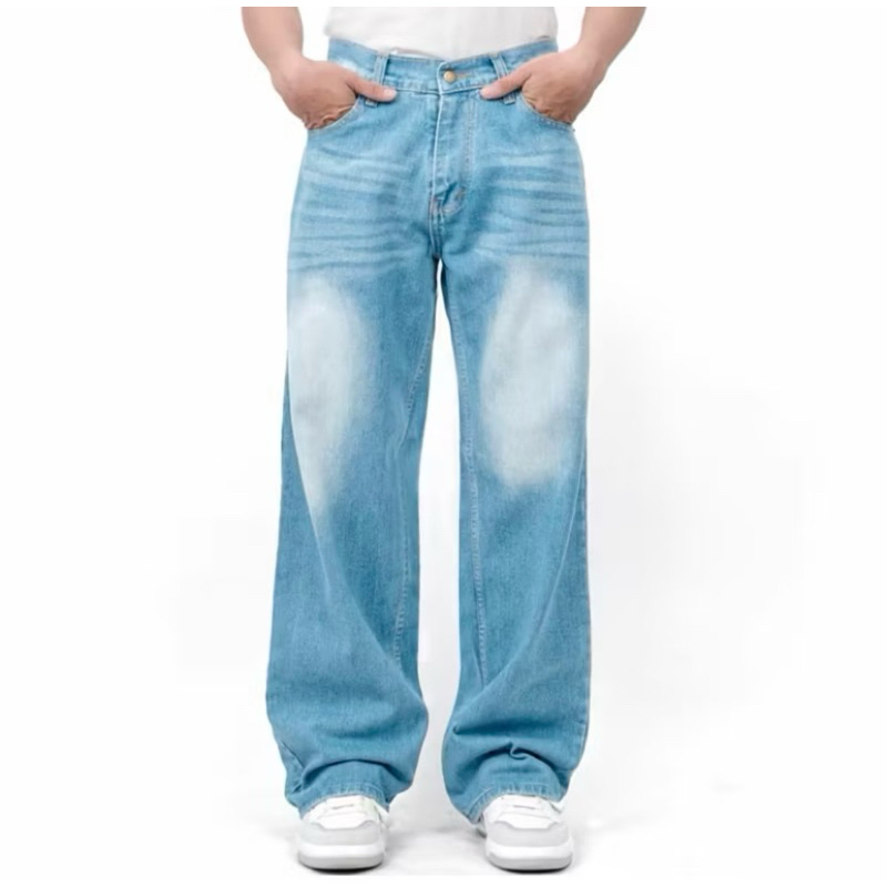 Jual CELANA JEANS PRIA BAGGY PANTS KOREAN STYLE OVERSIZED LOOSE