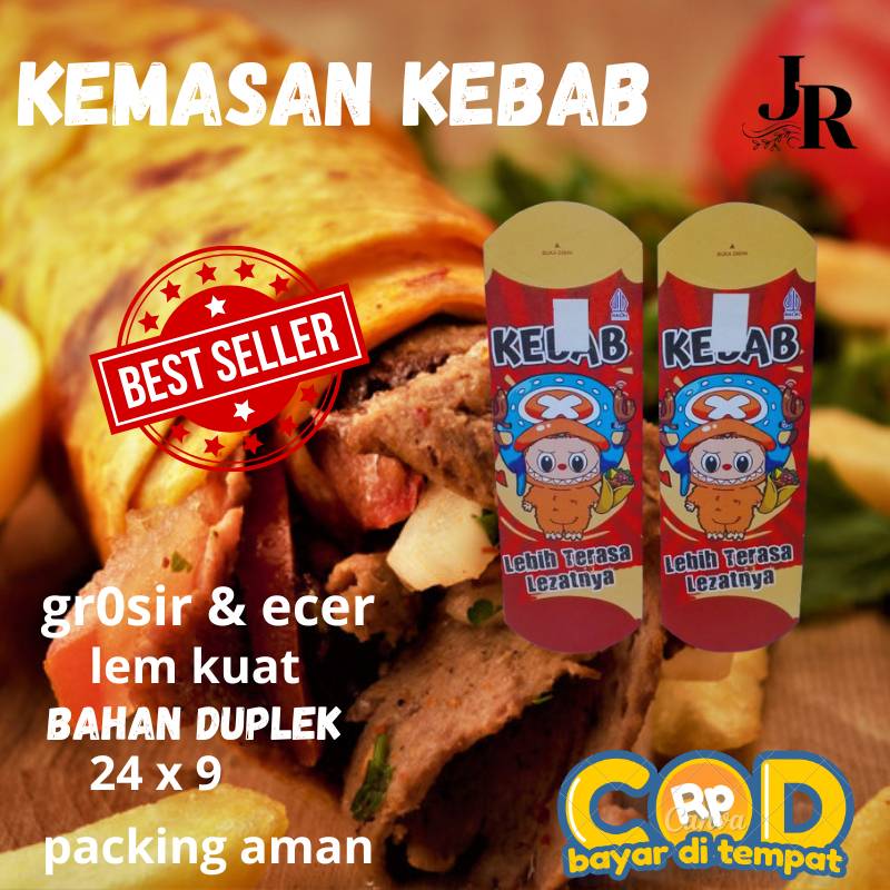 Jual Box Kebab Kertas Jumbo 24x9 cm Isi 100 pcs | Kemasan Bungkus Kebab ...