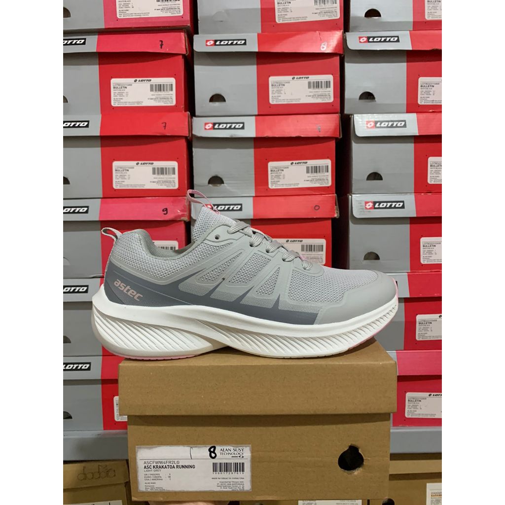 Jual Astec Krakatoa Running Light Grey Women Shoes Original | Shopee ...