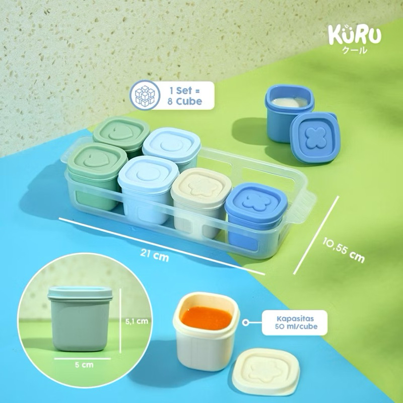 Jual KURU Baby Silicone Food Container Storage Box Wadah Penyimpanan ...