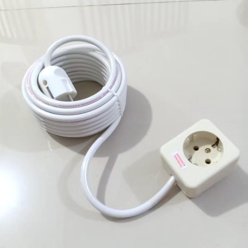 Jual Stop Kontak terminal Tembaga RAKITAN 1Lubang+Kabel 1-15Meter pilih ...