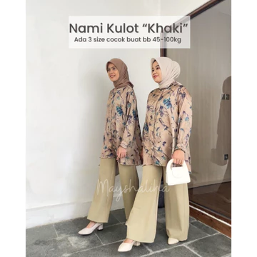 Mayshaliha Celana Kerja Office Strech Nami Kulot Fit Jumbo