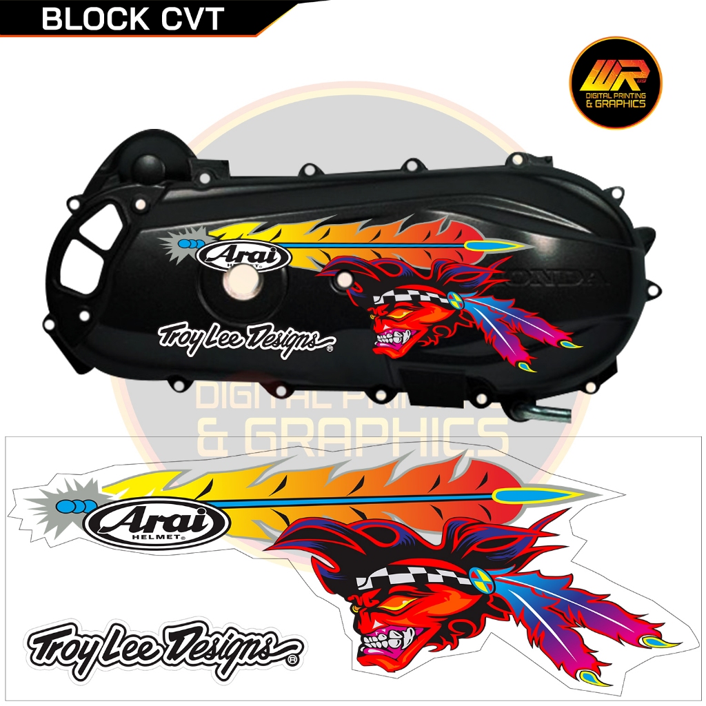 Jual Strig Transparan Blok Cvt Bendera Api & Api Arai x Mata Arai ...