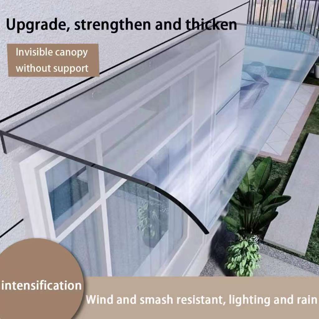 40*40CM-50*400CM  Kanopi Atap Transparan  Kanopi Plastik Atap Balkon Rumah Tangga  Anti Uv Dan Hujan