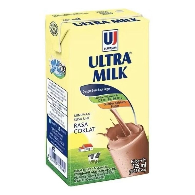 Jual Ultra Milk Susu UHT Rasa Coklat Kotak 125 ml | Shopee Indonesia
