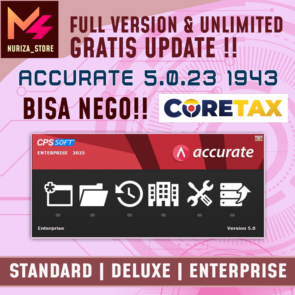 Jual ACCURATE 5 VERSI 5.0.23 BUILD 1943 SUPPORT CORETAX FULL VERSION ...
