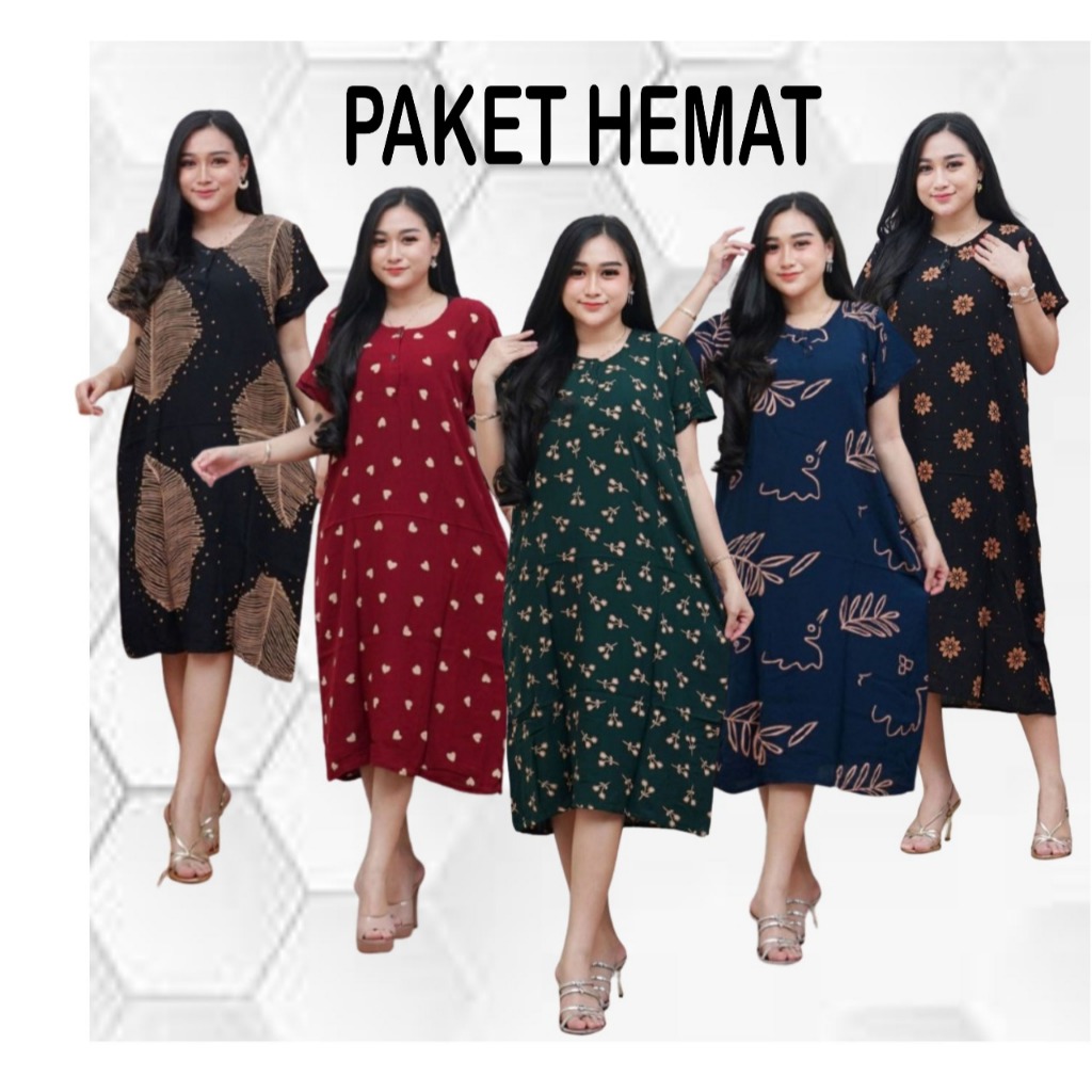 Jual Daster 100rb dapat 5 pcs ll daster murah acak/ Random katun rayon ...