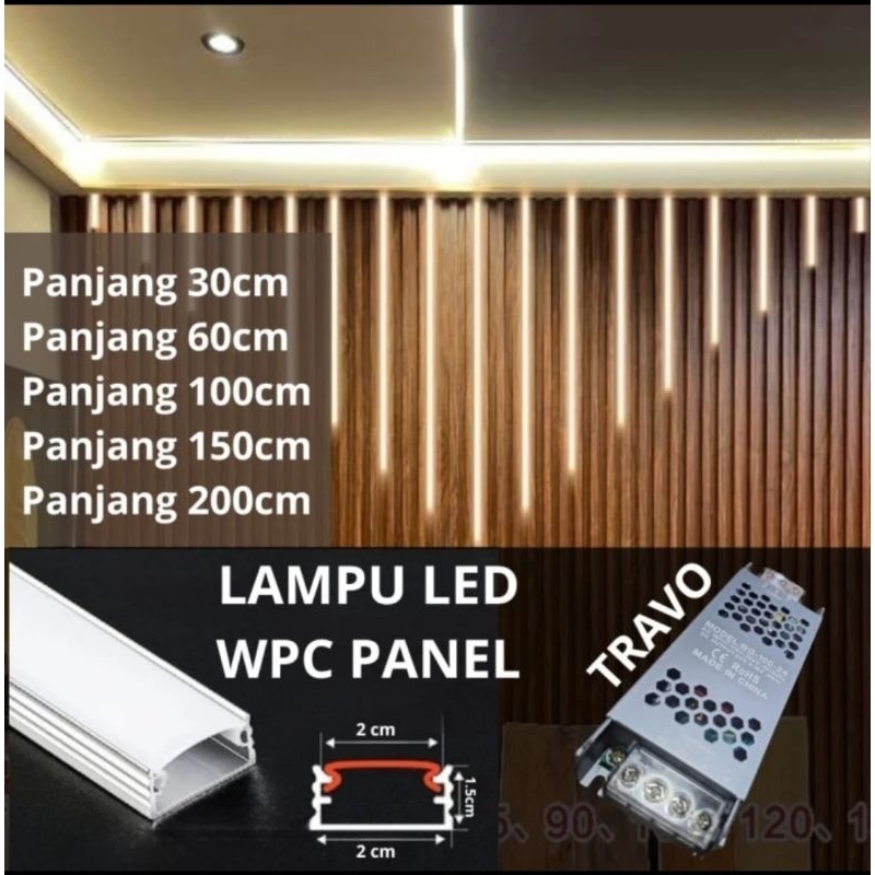 Jual Lampu LED WPC Wallpanel / wall panel Lampu LED / Lampu wallpanel ...