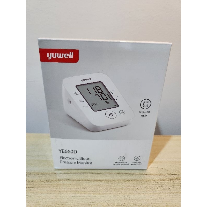 Jual Tensimeter Digital Yuwell YE660D Electronic Blood Pressure Monitor ...