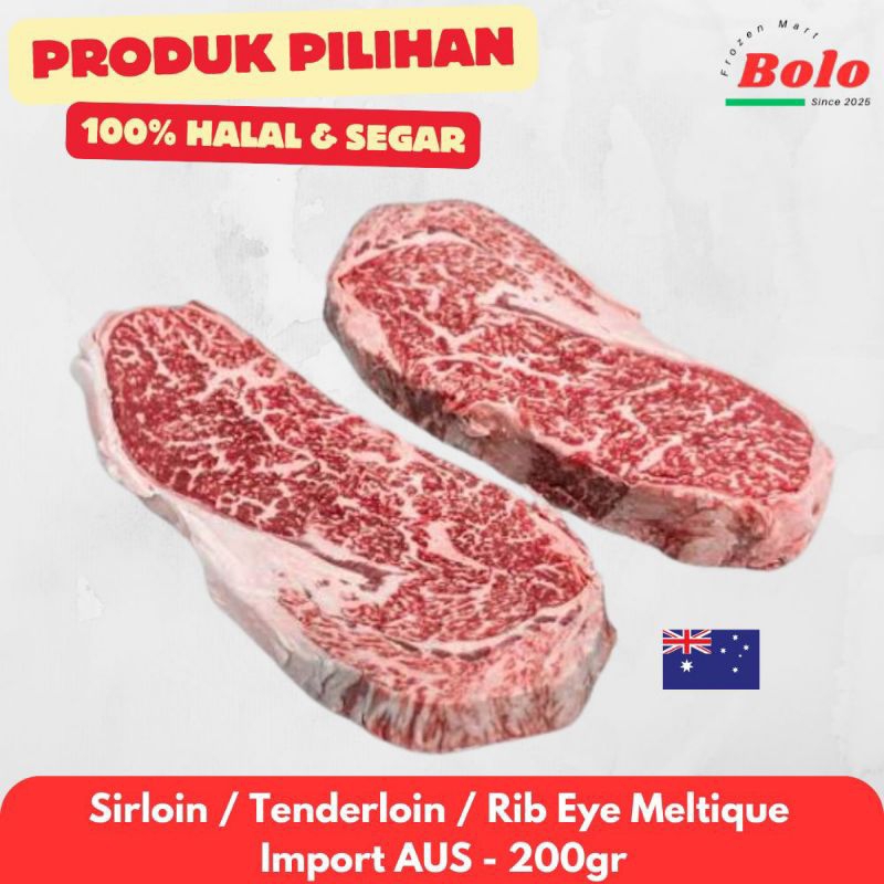 Jual Daging Steak Import AUS Meltique (Sirloin/Tenderloin/Rib Eye ...