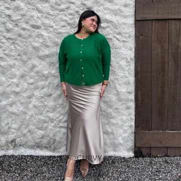 CURVYPLUS ADERA Rok Satin Silk Skirt Premium 107cm Plus Size Rok Duyung Wanita Maxi Mermaid