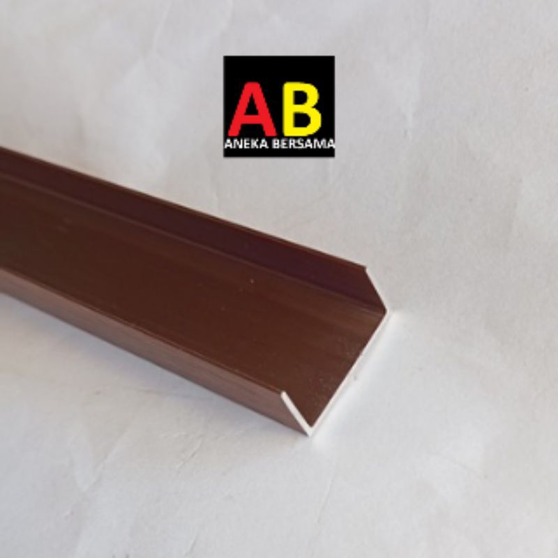 Jual Lis U Aluminium 1cm x 2cm x 1cm Brown Panjang 150cm | Shopee Indonesia