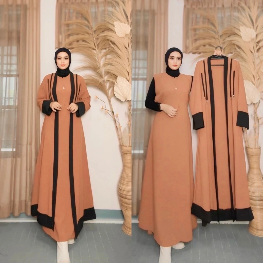 Tampilan Arumi Set Abaya Saat Dipakai