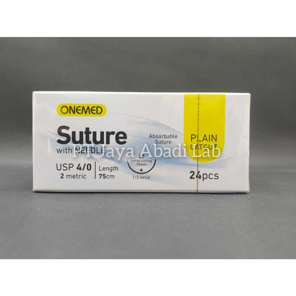 Jual benang plain absorbable dan jarum 4/0 isi 24 dapat diserap ...