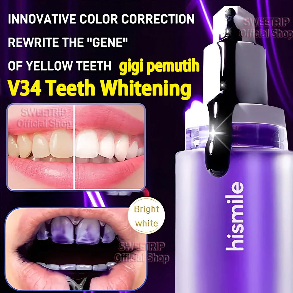 Jual Hismile V34 Teeth Whitening Toothpaste v34 colour corrector serum ...