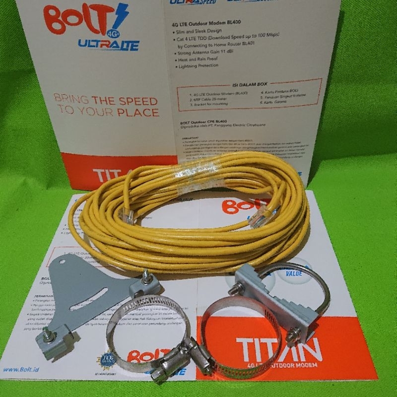 Jual KABEL ORIGINAL ROUTER WIFI BOLT TITAN 15 METER BREKET 4PCS ...