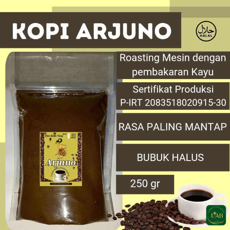 Jual Kopi Bubuk Arjuno 250 gr Jenis Robusta Rasa Enak Murah | Shopee