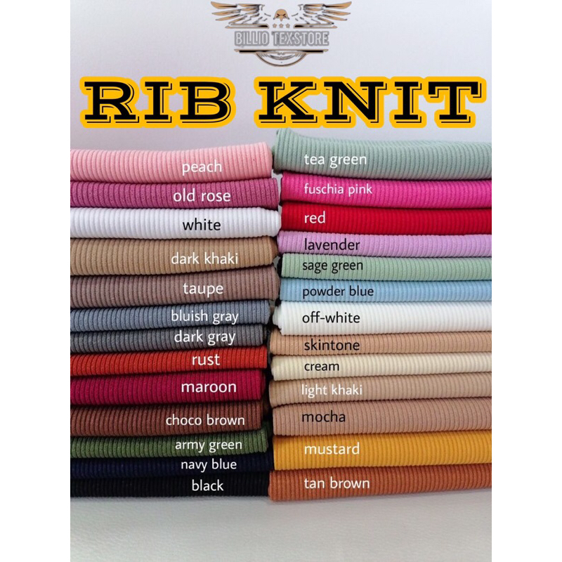 Jual KAIN RIB KNIT KATUN PREMIUM | Shopee Indonesia
