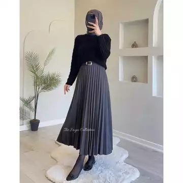 Rok Plisket Premium Jumbo Bahan Casebo Rok Plisket Mayung Flowly
