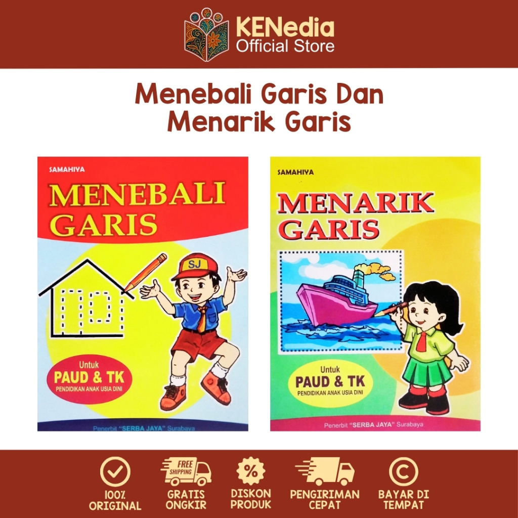 Jual Buku Anak Paud TK - Menarik Garis - Menebali Garis | Shopee Indonesia