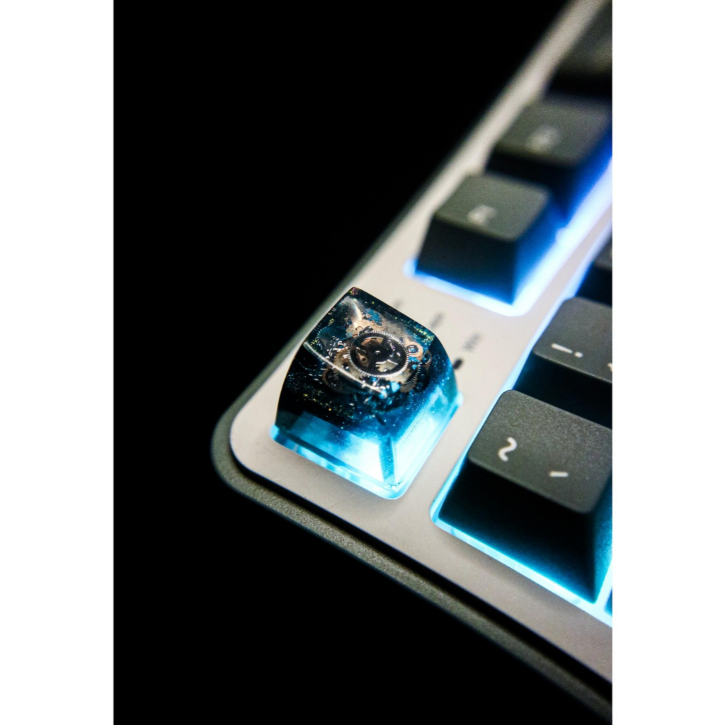 Jual Artisan Resin Keycaps Gear Silver Astronomy Esc Key MX Switch ...