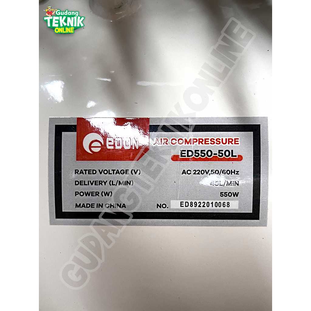 Jual Kompresor Angin OILESS 50L EDON ED550-50L LISTRIK / Kompresor ...