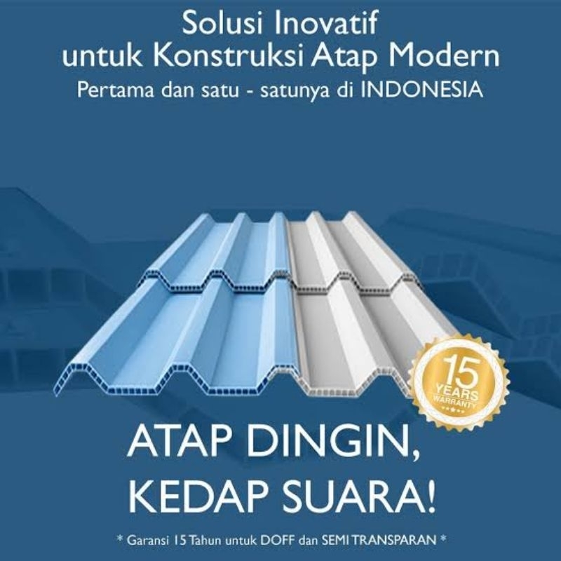 Jual ATAP ROOFTOP UPVC PUTIH/TRANSLUCENT TERMURAH DI MEDAN | Shopee ...
