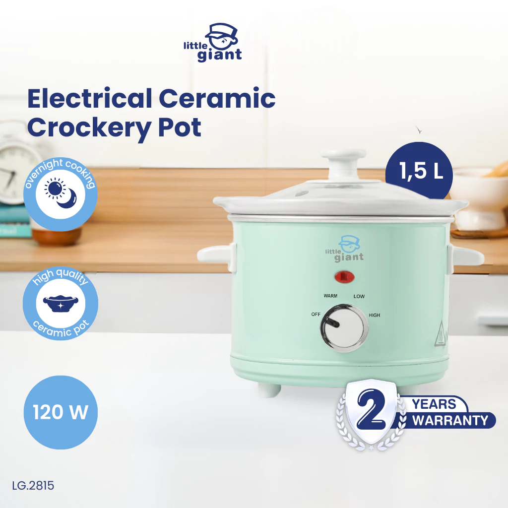 Jual Little Giant Slow Cooker 1,5 L ceramic crockery Pot - Slow Cooker ...