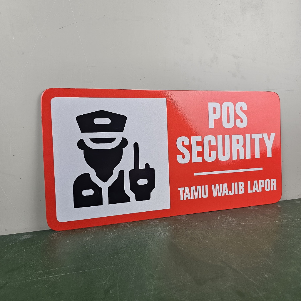 Jual Rambu Pos Security Tamu Wajib Lapor 40cm x 20cm Plat Alumunium ...