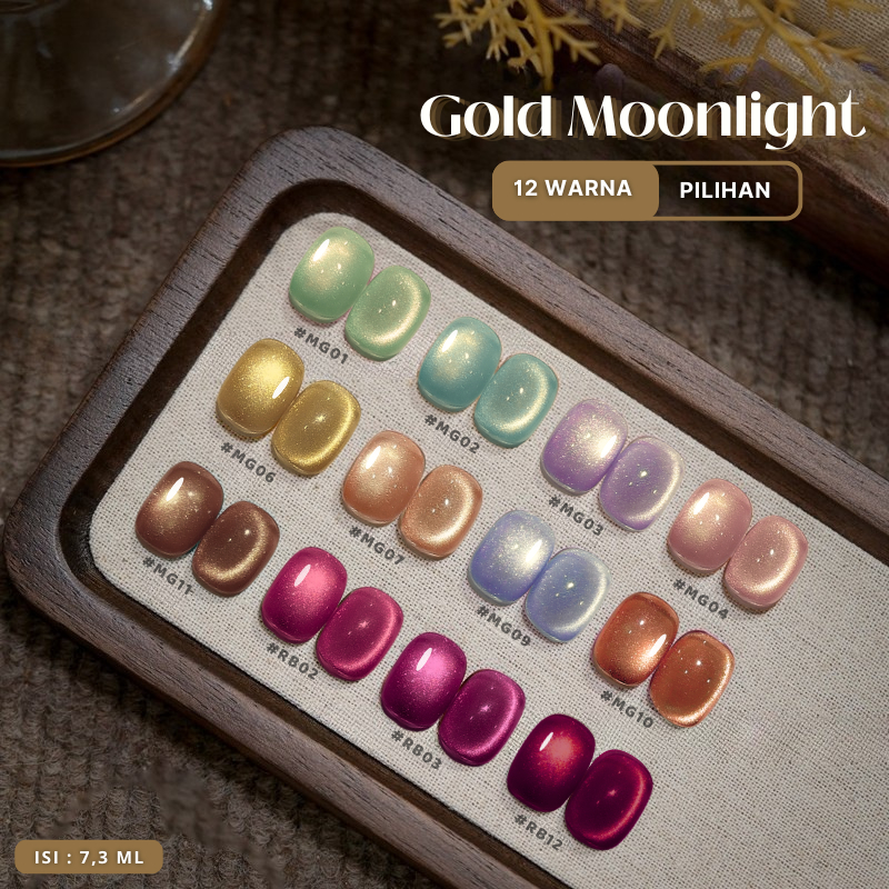 Jual MSY Rising Lady Kutek Gel Gold Moonlight / Kutek Cat Eye 12 Warna ...