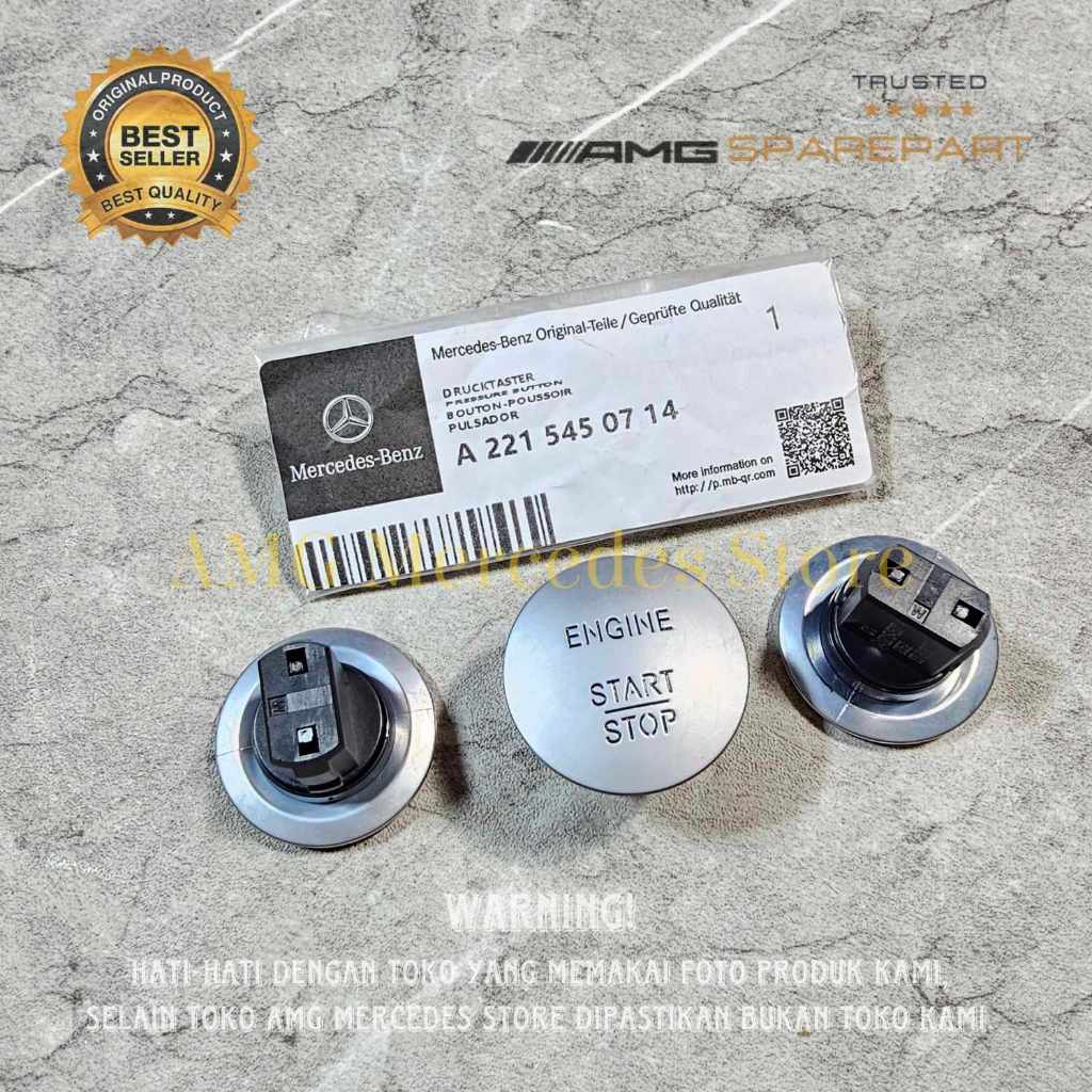 Silver Keyless Engine Start/Stop Push Button – Fits Mercedes-Benz (A2215450714)