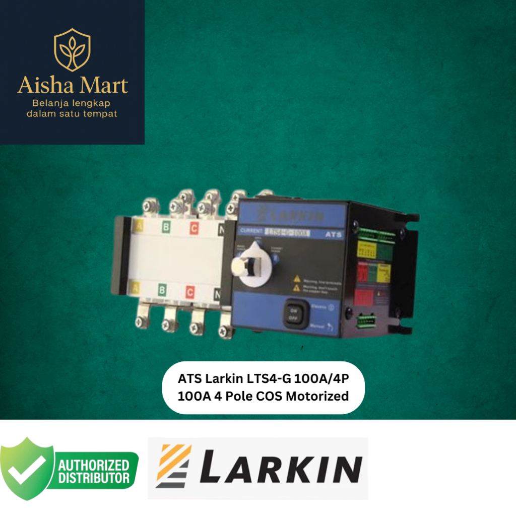 Jual ATS LARKIN LTS4-G 100A 4P | COS Motorized Switch 4 Pole 100A ...