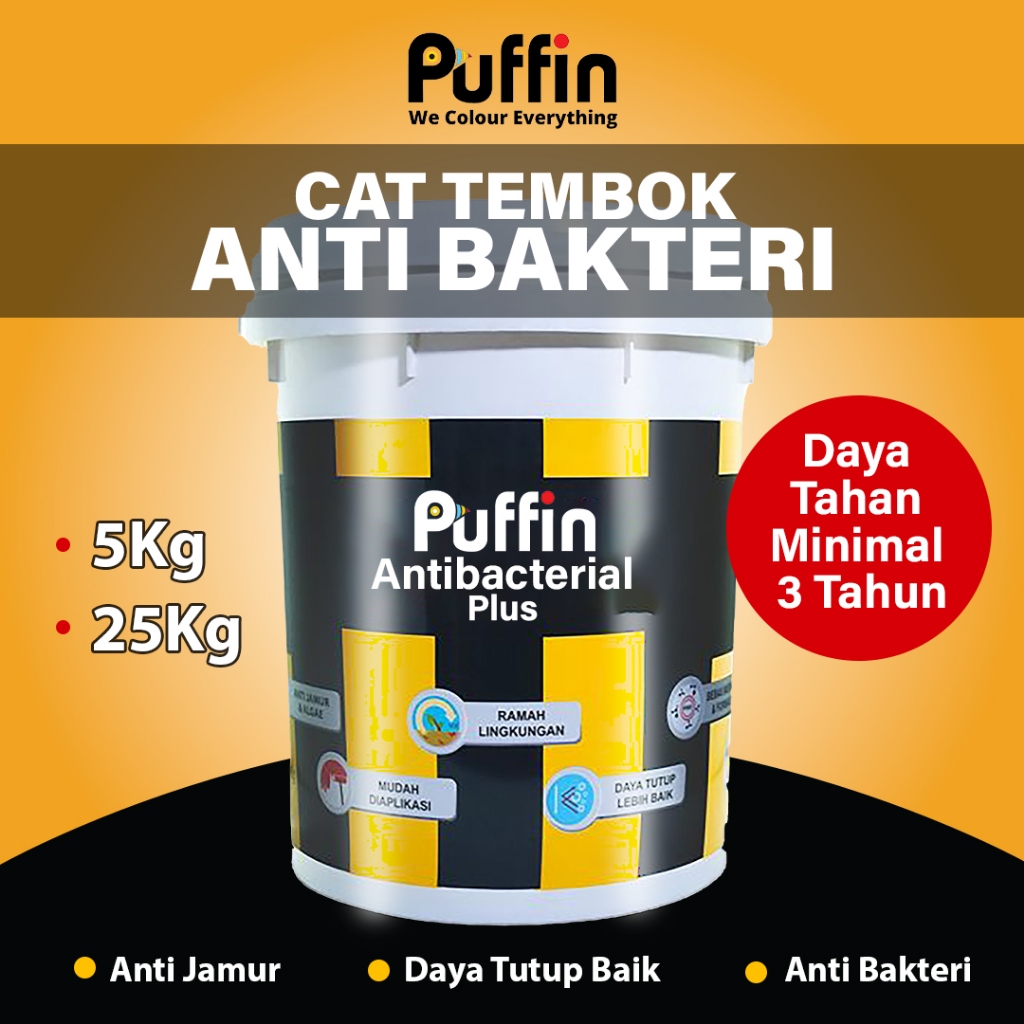 Jual Puffin Cat Tembok Antibacterial Plus 5 dan 25 Kg | Shopee Indonesia