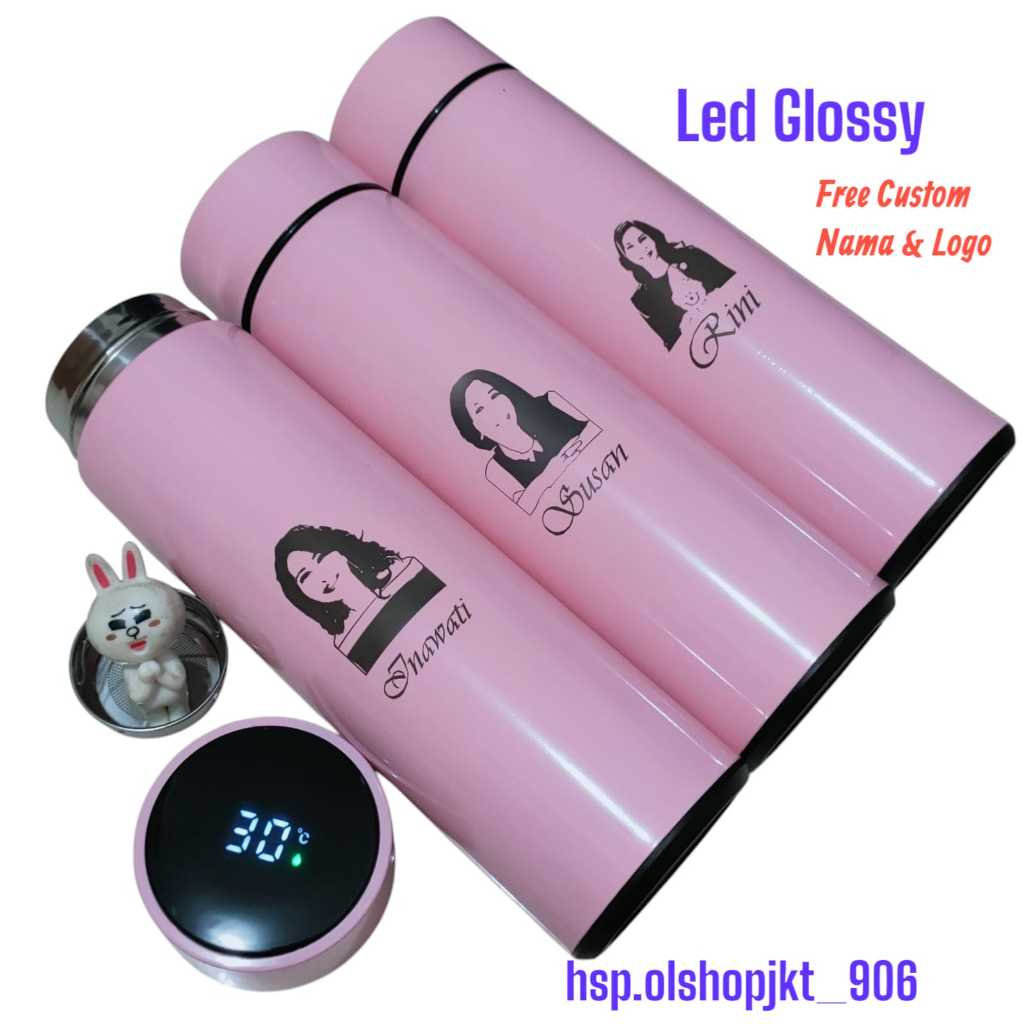 Jual Custom Tumbler Smart LED Glossy 500ml | Botol Led Stainless SUS ...