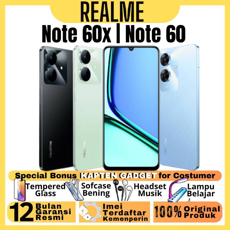 Jual REALME NOTE60 | NOTE 60x 4/64 GB | 4/128 GB | 6/128 GB Ram Upto ...