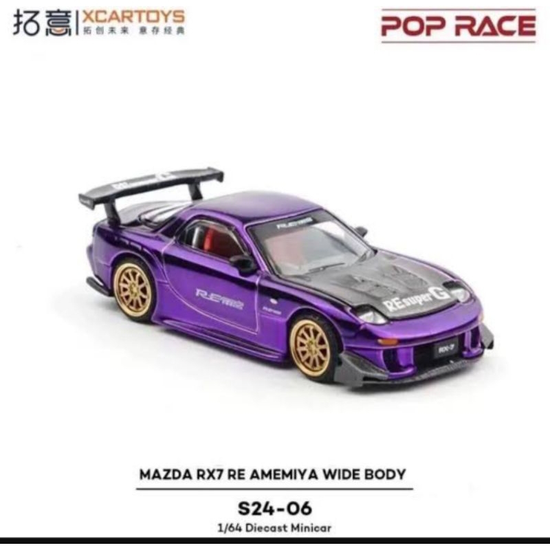 Jual Pop Race Mazda RX7 Re Amemiya Chrome Purple Exclusive Xcartoys ...