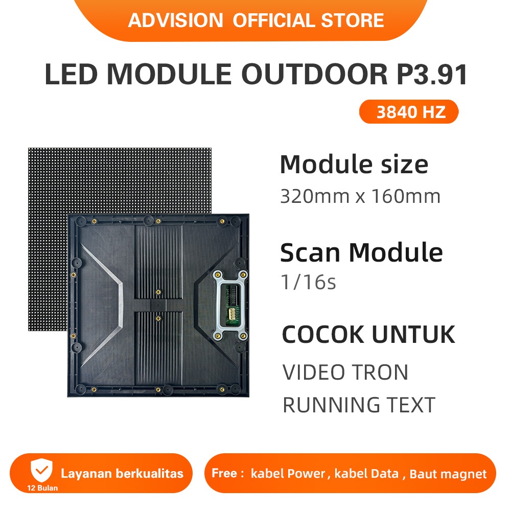 Jual led videotron module p3.91 outdoor full color high quality ...