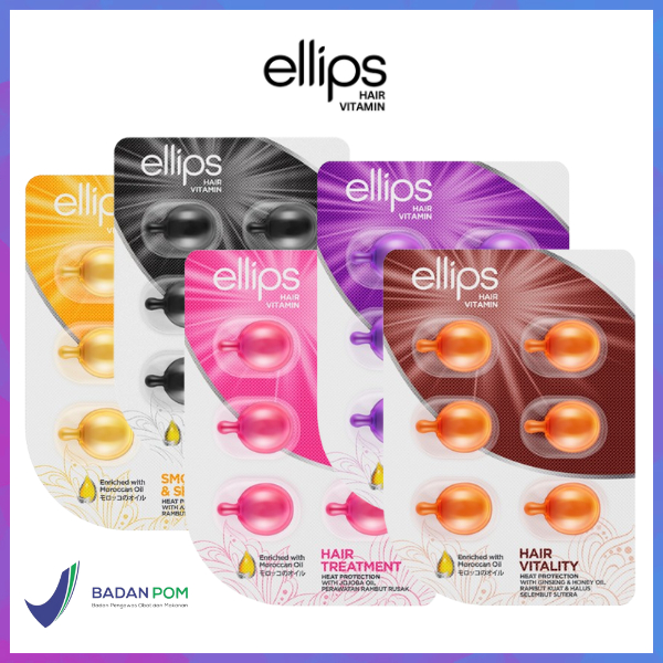 Jual Vitamin Rambut Ellips Hair Vitamin 6 Capsul - varian Shiny Black ...